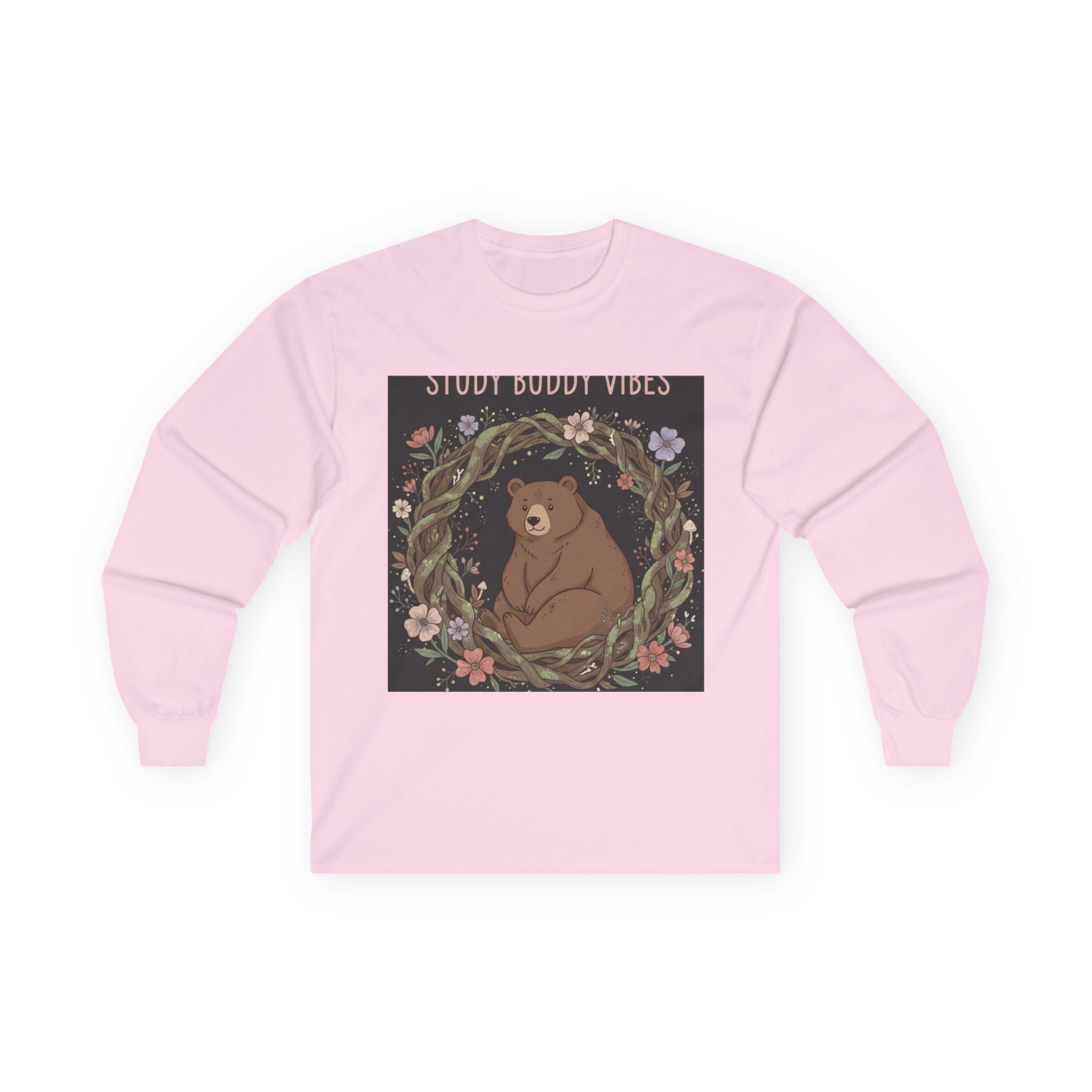Bear Long Sleeve Tee – Study Buddy Vibes