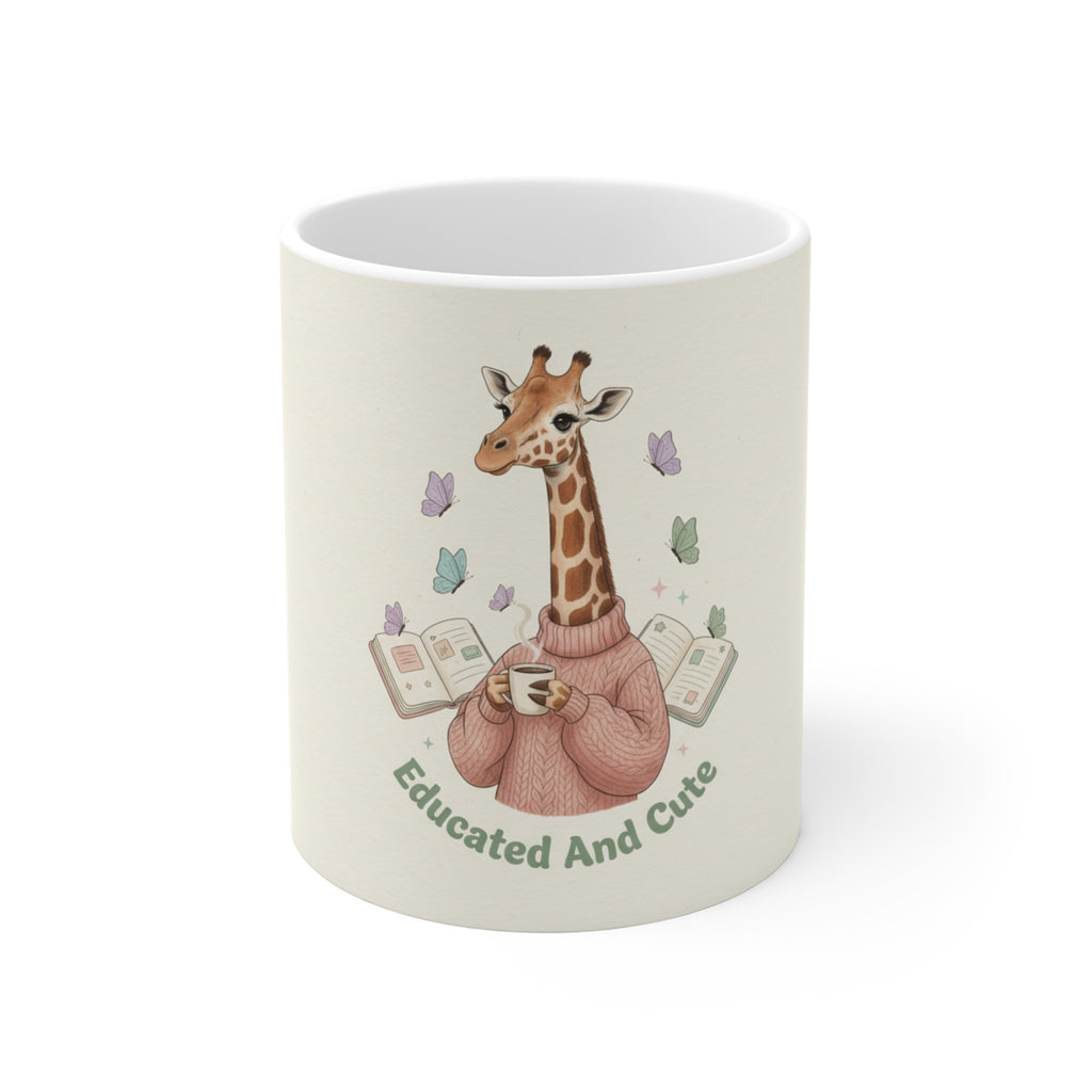 Educated And Cute Giraffe Mug 11oz