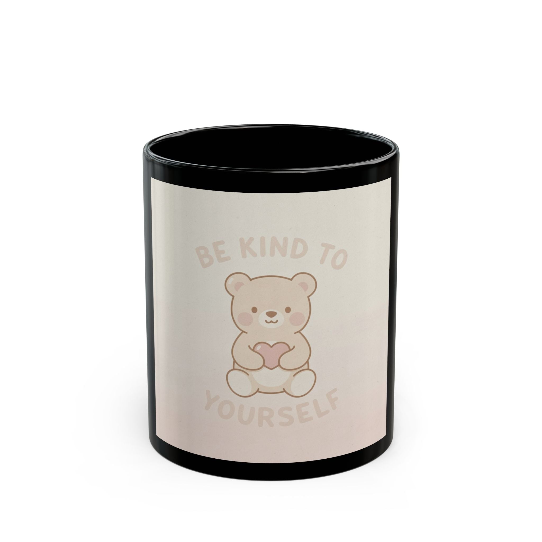 BE KIND TO YOURSELF Bear Black Mug 11oz