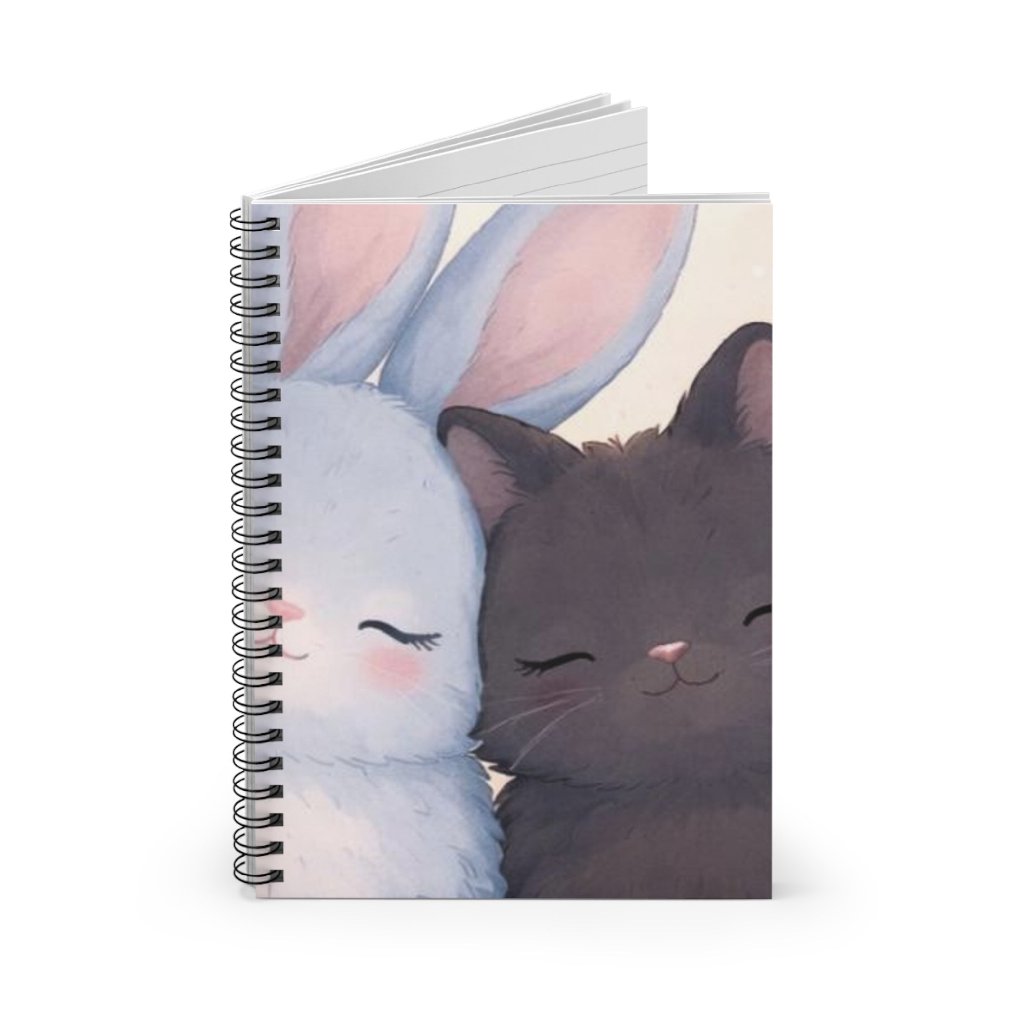 YOURE NEVER TOO MUCH Rabbit, cat Spiral Notebook