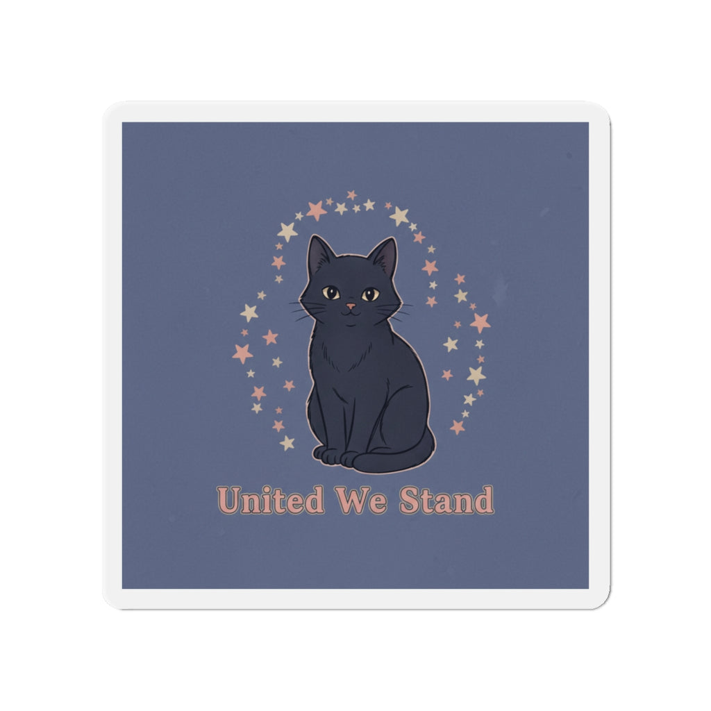 Black Cat Die-Cut Magnet – United We Stand
