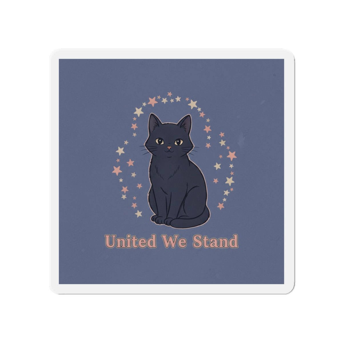 Black Cat Die-Cut Magnet – United We Stand