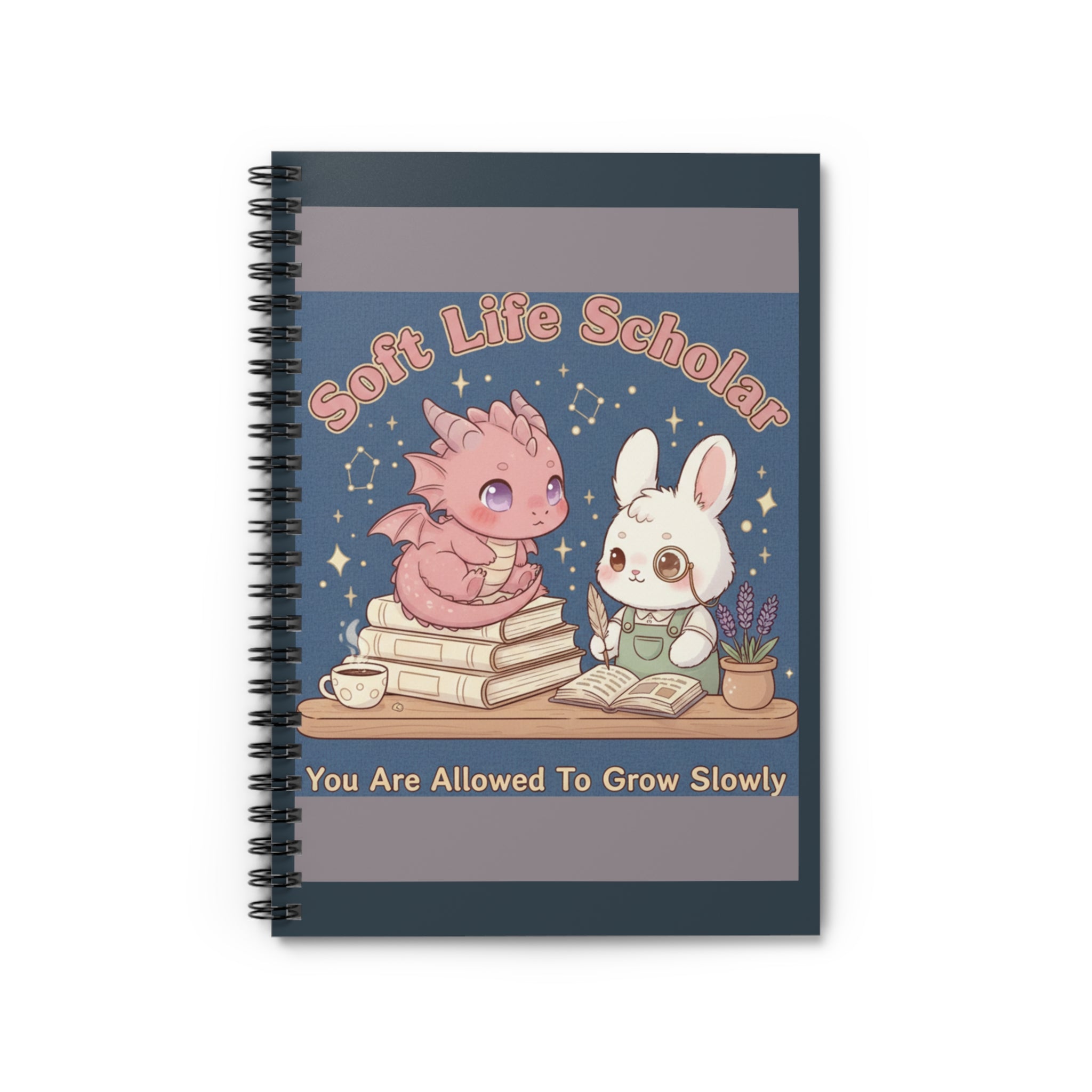 Dragon Spiral Notebook – Soft Life Scholar You Are Allowed to Gro