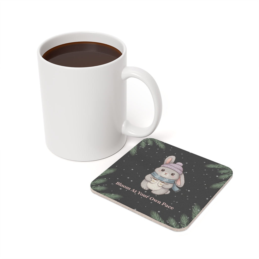Bunny Cork Coaster – Bloom at Your Own Pace
