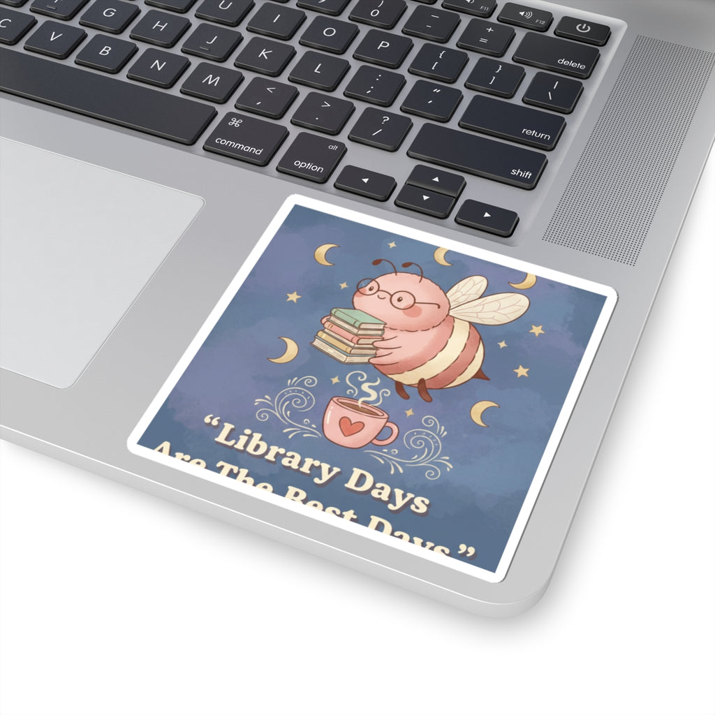 Bee Kiss-Cut Sticker – Library Days Are the Best Days