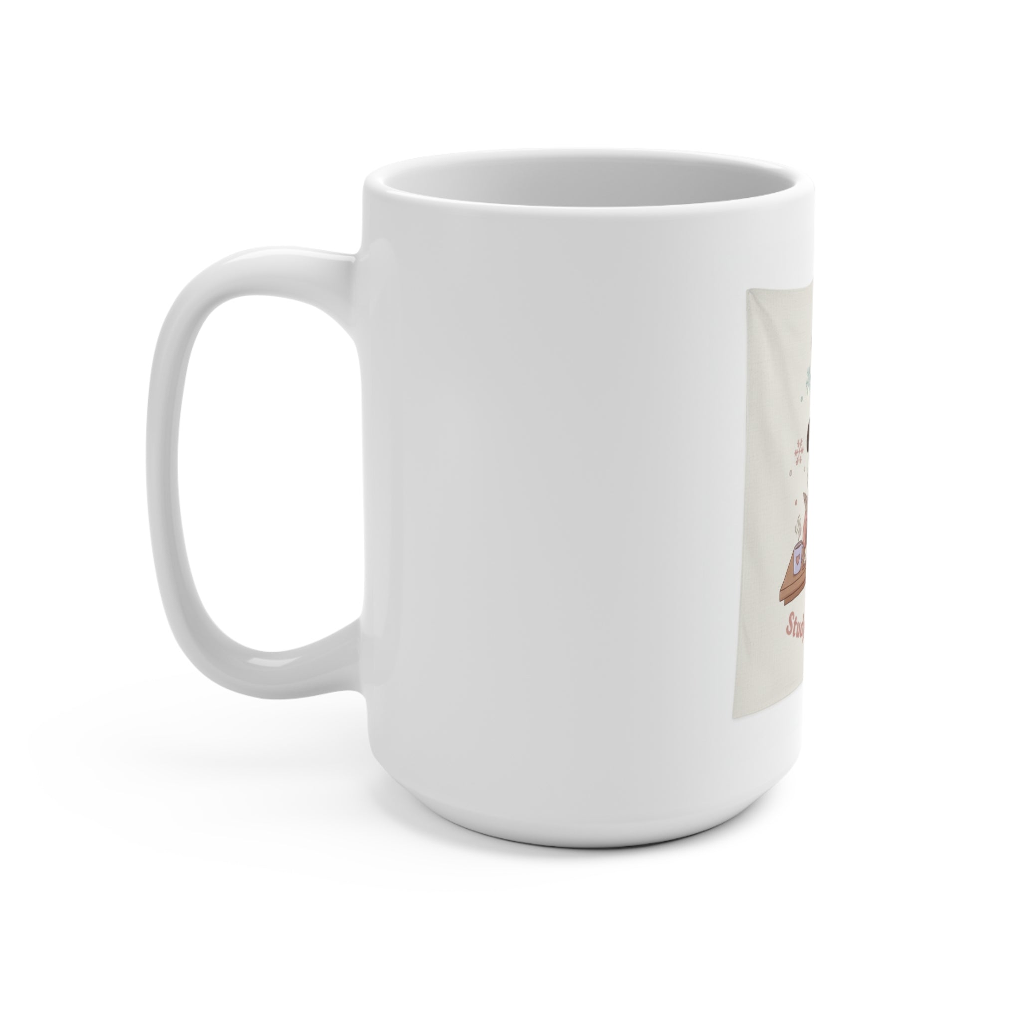 Study Buddy Vibes Panda, giraffe Mug 15oz