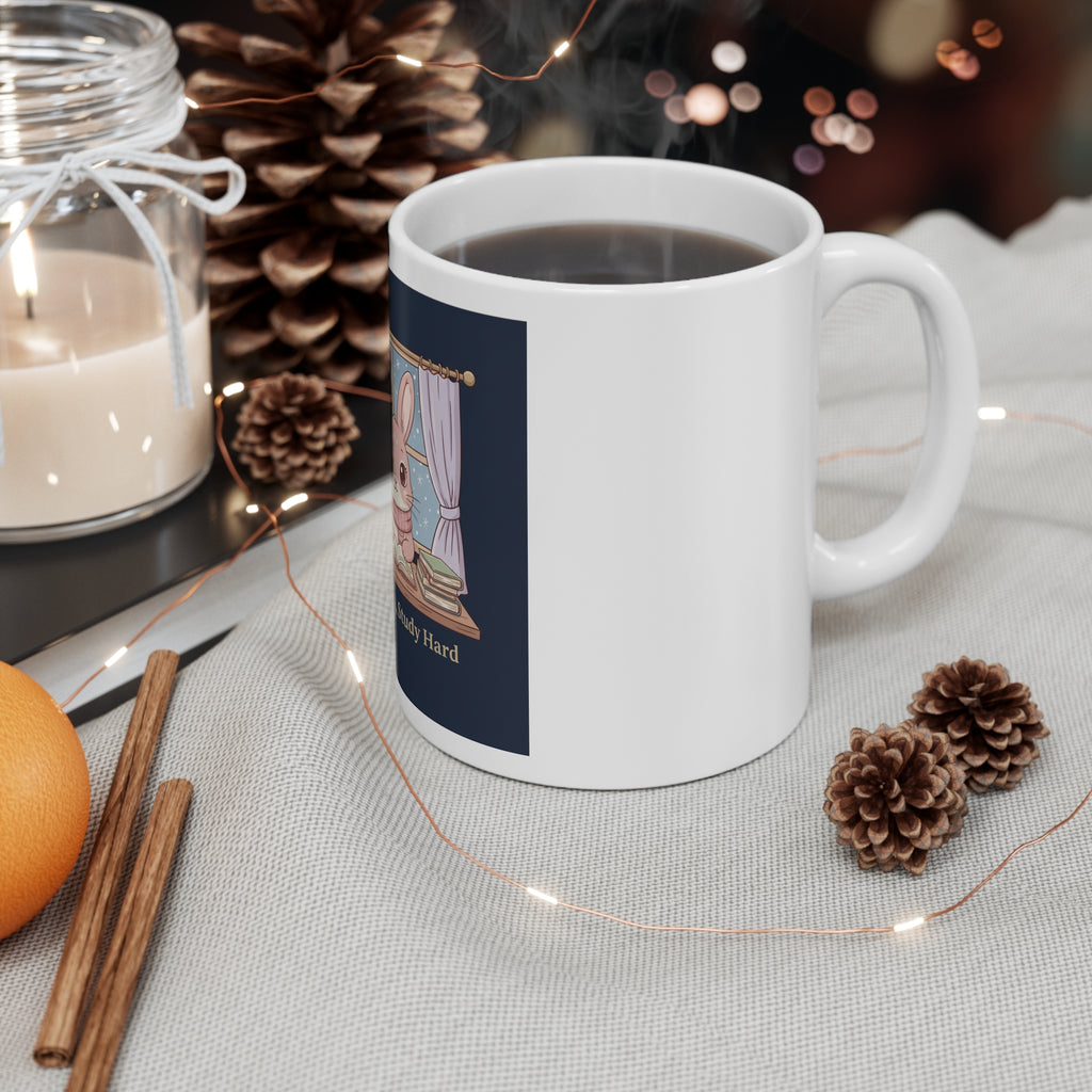 Bunny Mug 11oz – Dream Big Study Hard