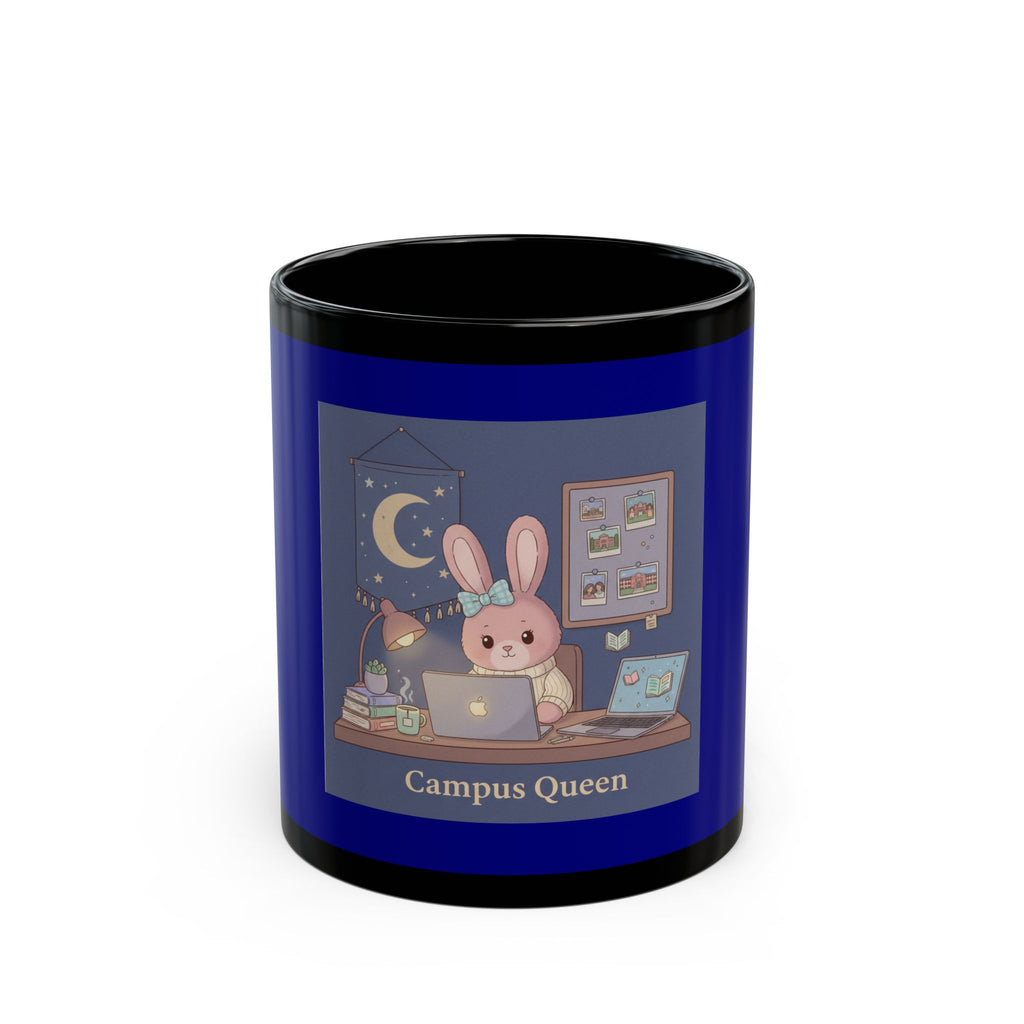 Rabbit Black Mug 11oz – Campus Queen