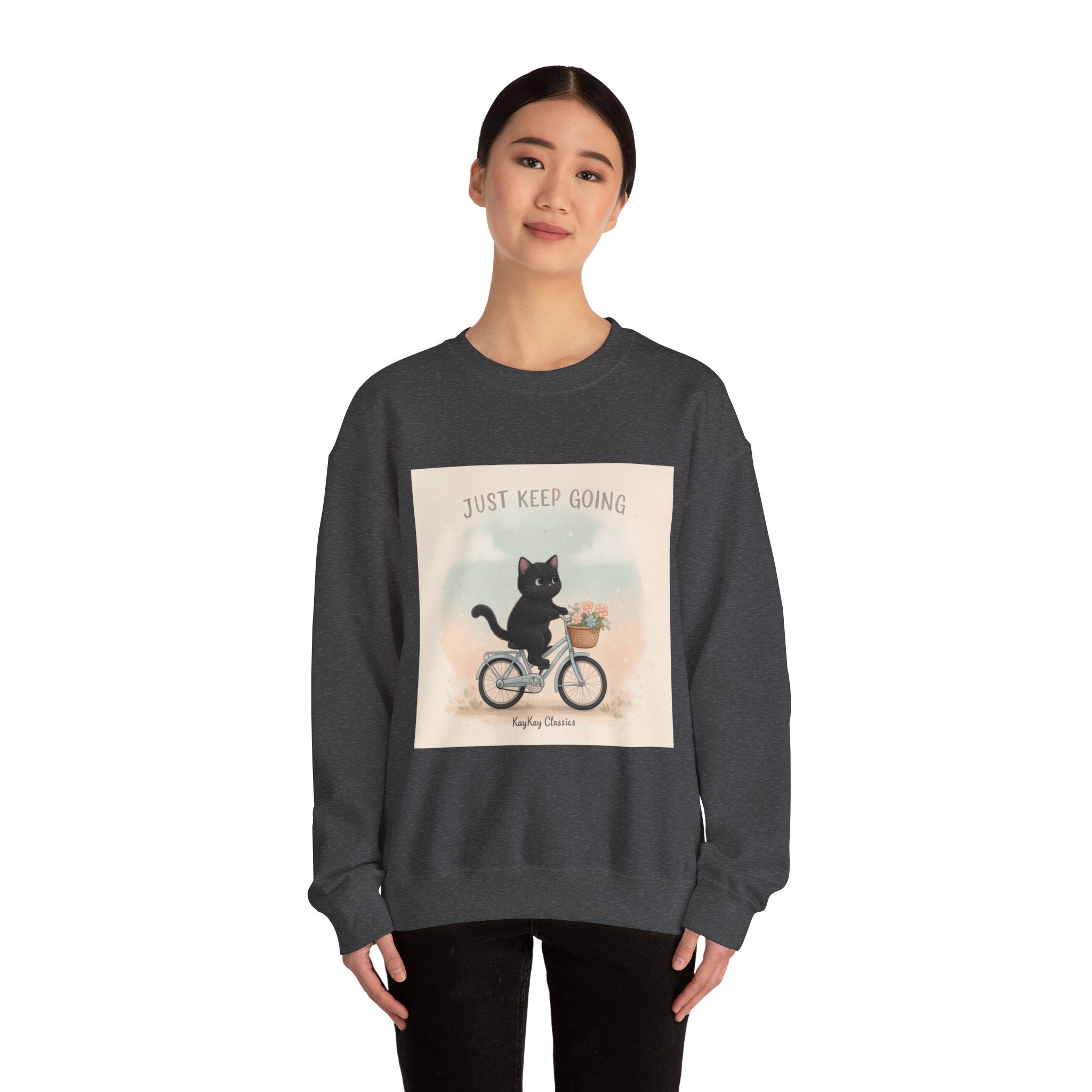 "Design" Black Cat Crewneck | College Girl Gift | Fashion | KayKay Classics