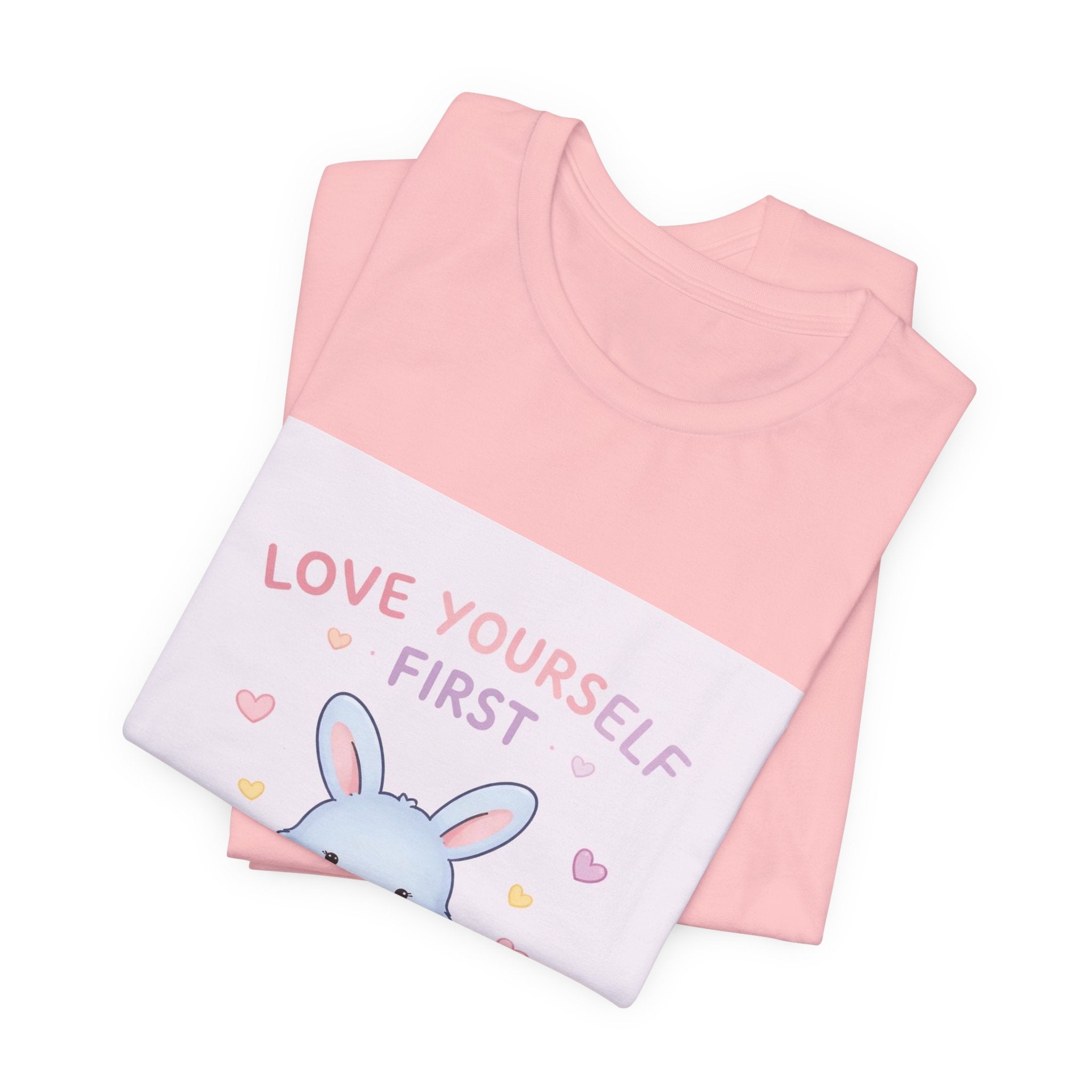 "LOVE YOURSELF FIRST" Black Cat Women Tee | College Girl Gift | Fashion | KayKay Classics