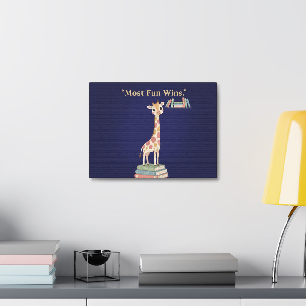 Giraffe Canvas Print – Most Fun Wins