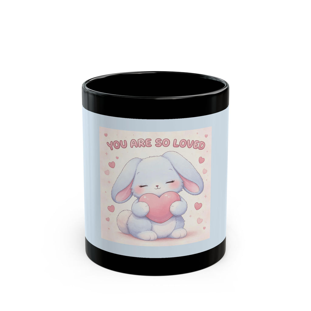 "YOU ARE SO LOVED" Black Cat Black Mug | College Girl Gift | Fashion | KayKay Classics