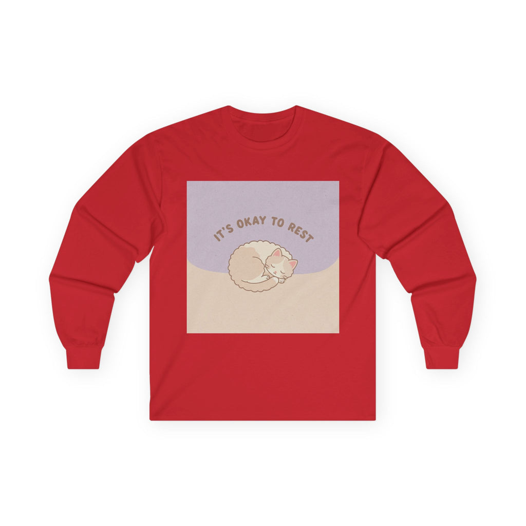 ITS OKAY TO REST Cat Long Sleeve Tee