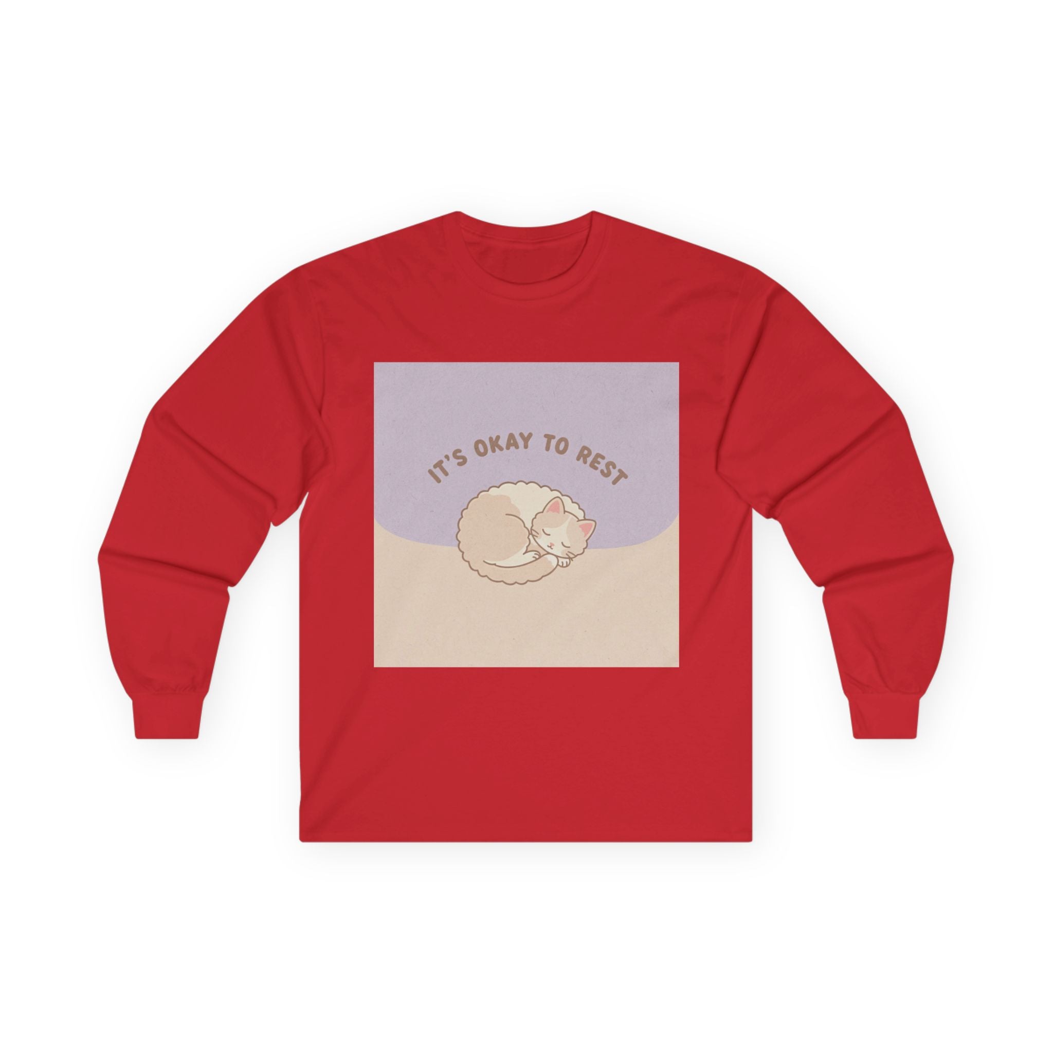 ITS OKAY TO REST Cat Long Sleeve Tee