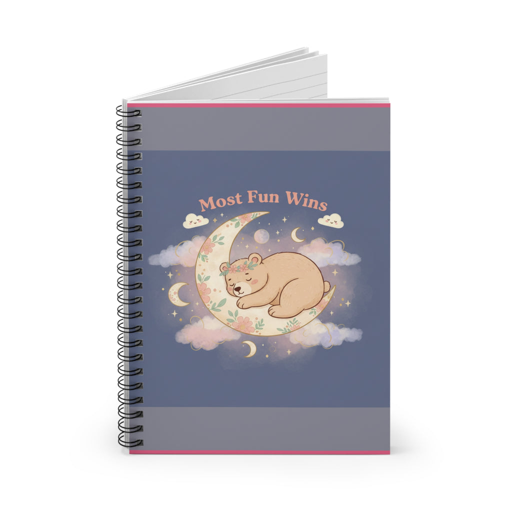 Bear Spiral Notebook – Most Fun Wins