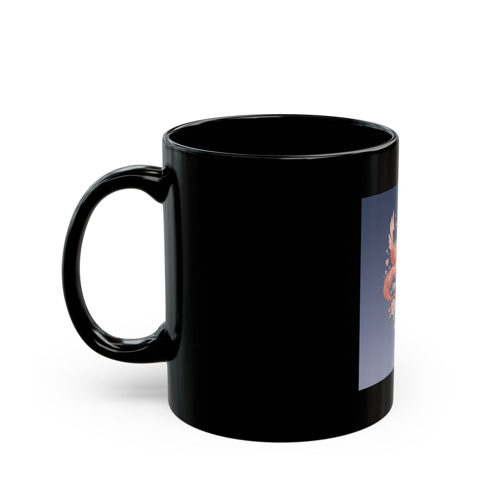 Florece a Tu Ritmo Flamingo Black Mug 11oz