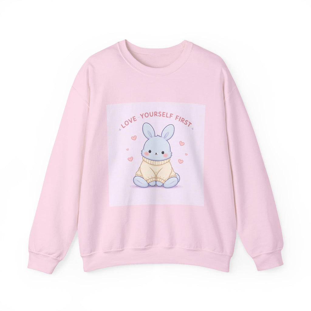 "LOVE YOURSELF FIRST" Black Cat Crewneck | College Girl Gift | Fashion | KayKay Classics