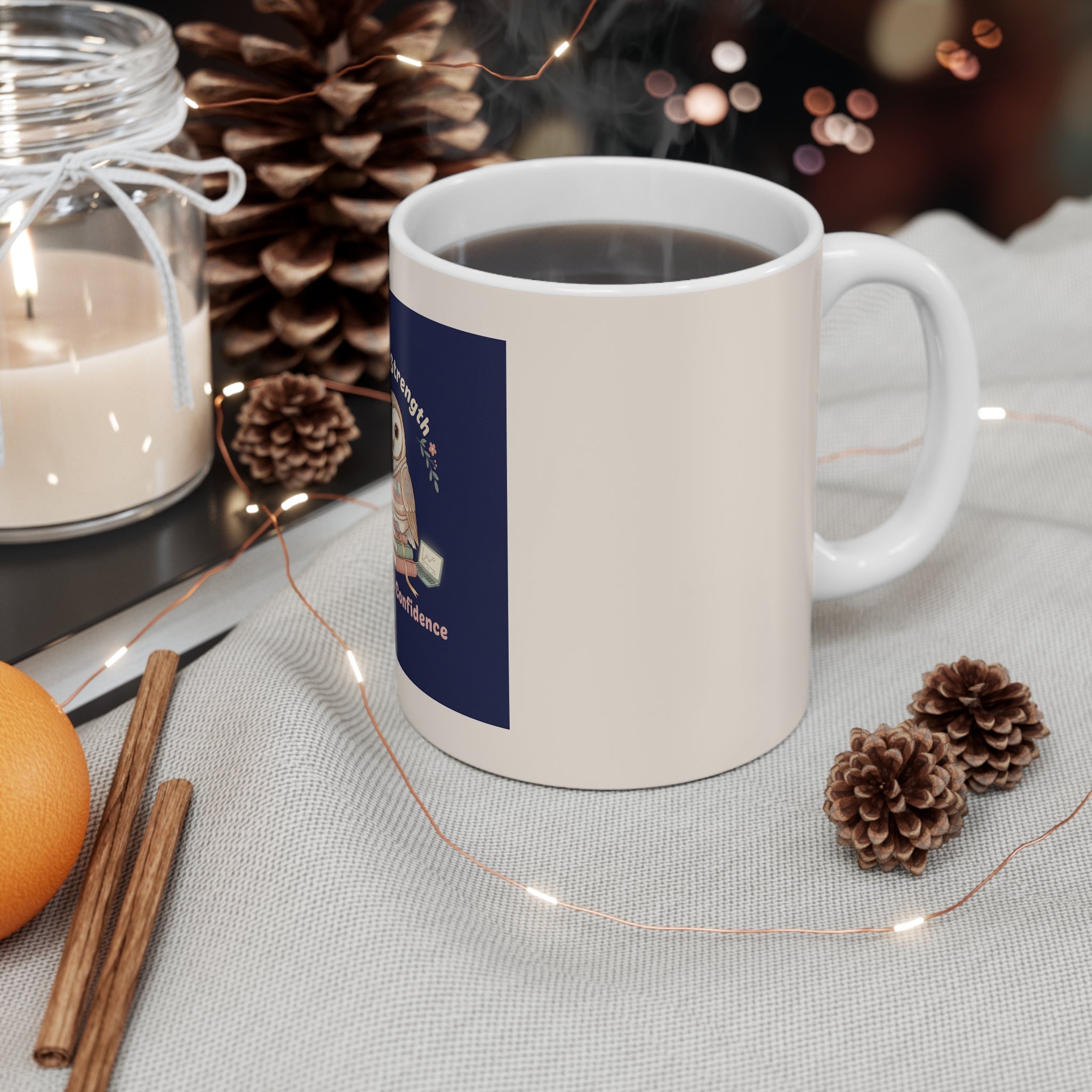 Owl Mug 11oz – Gentle Strength Coffee Confidence