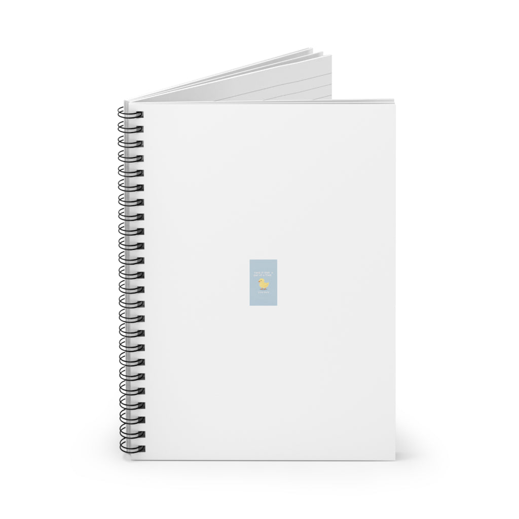 TAKE IT ONE + DAY AT A TIME Little duck Spiral Notebook