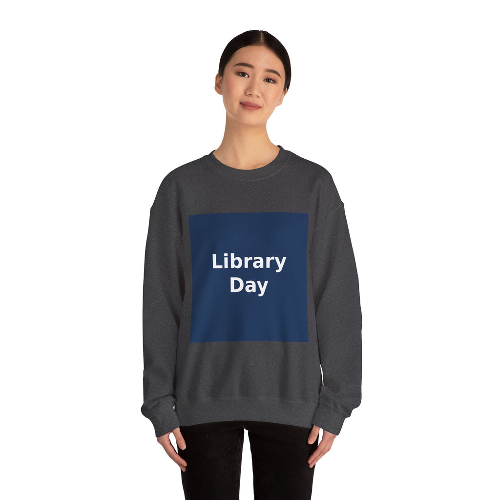 "Library Day" Black Cat Crewneck | College Girl Gift | Fashion | KayKay Classics