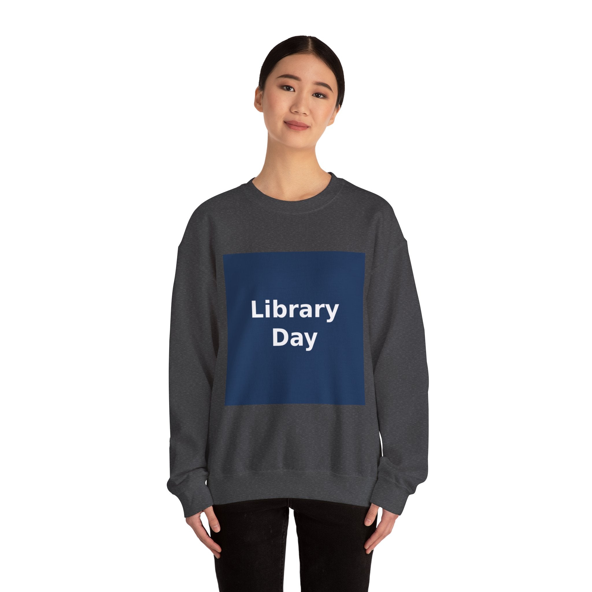 "Library Day" Black Cat Crewneck | College Girl Gift | Fashion | KayKay Classics