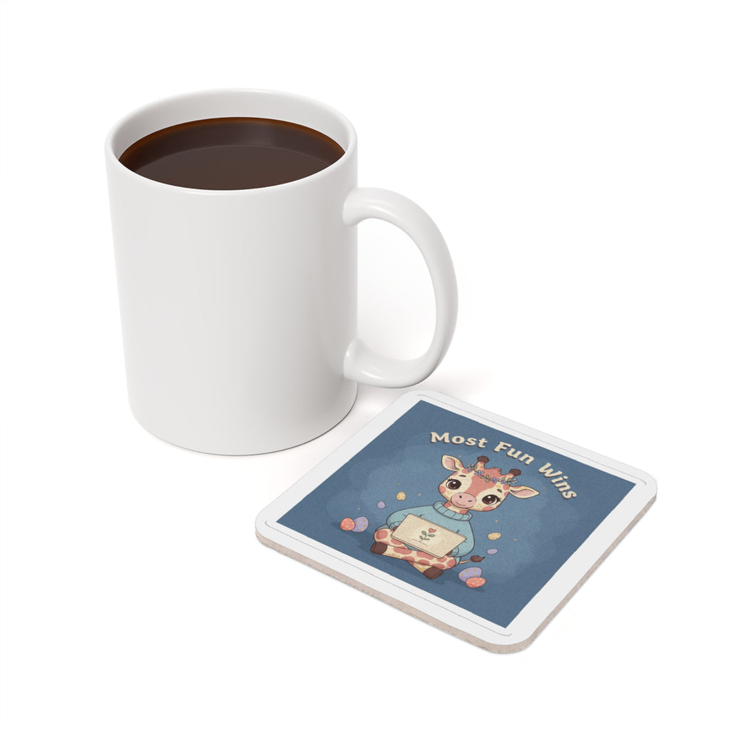 Giraffe Cork Coaster – Most Fun Wins
