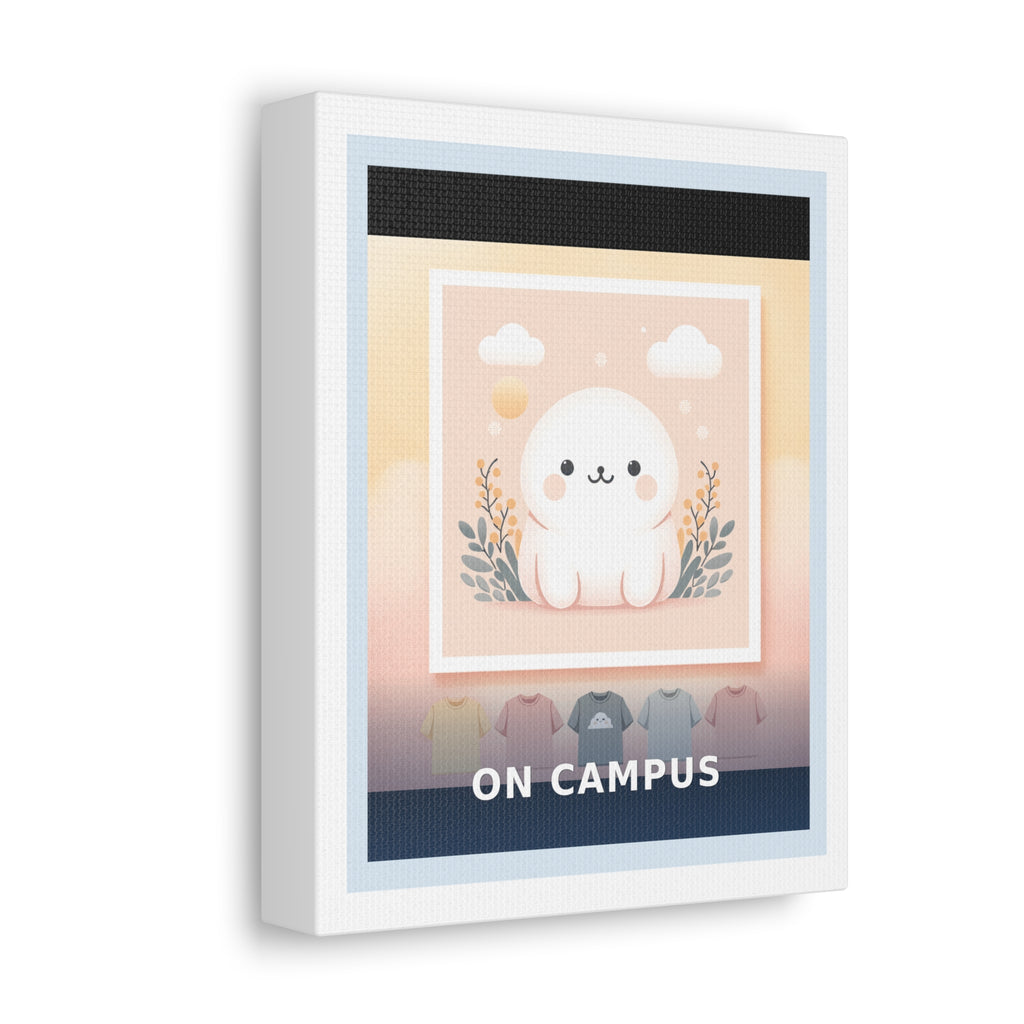 "On Campus" Black Cat Canvas | College Girl Gift | Fashion | KayKay Classics