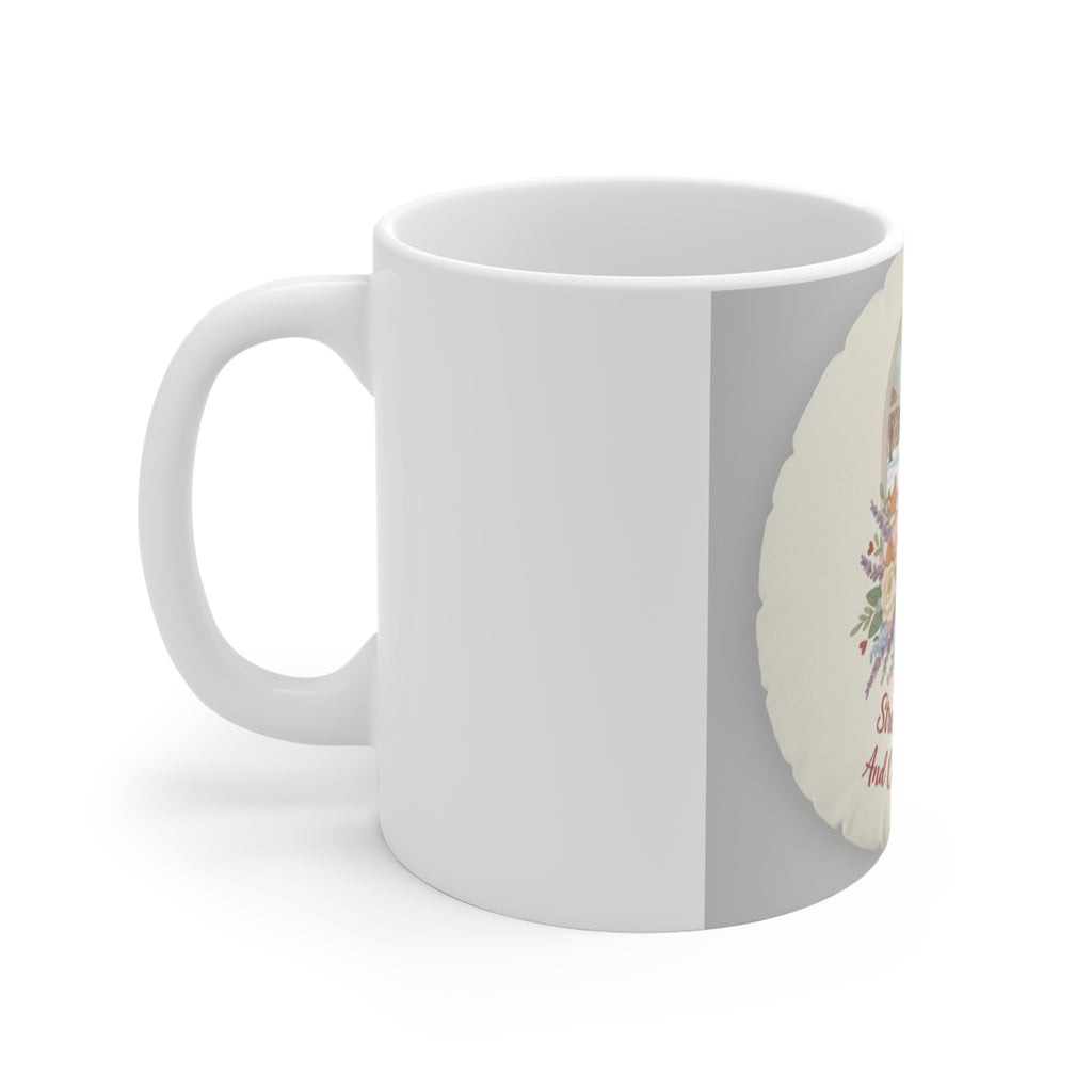 Stressed Blessed And Coffee Obsessed Fox, rabbit Mug 11oz