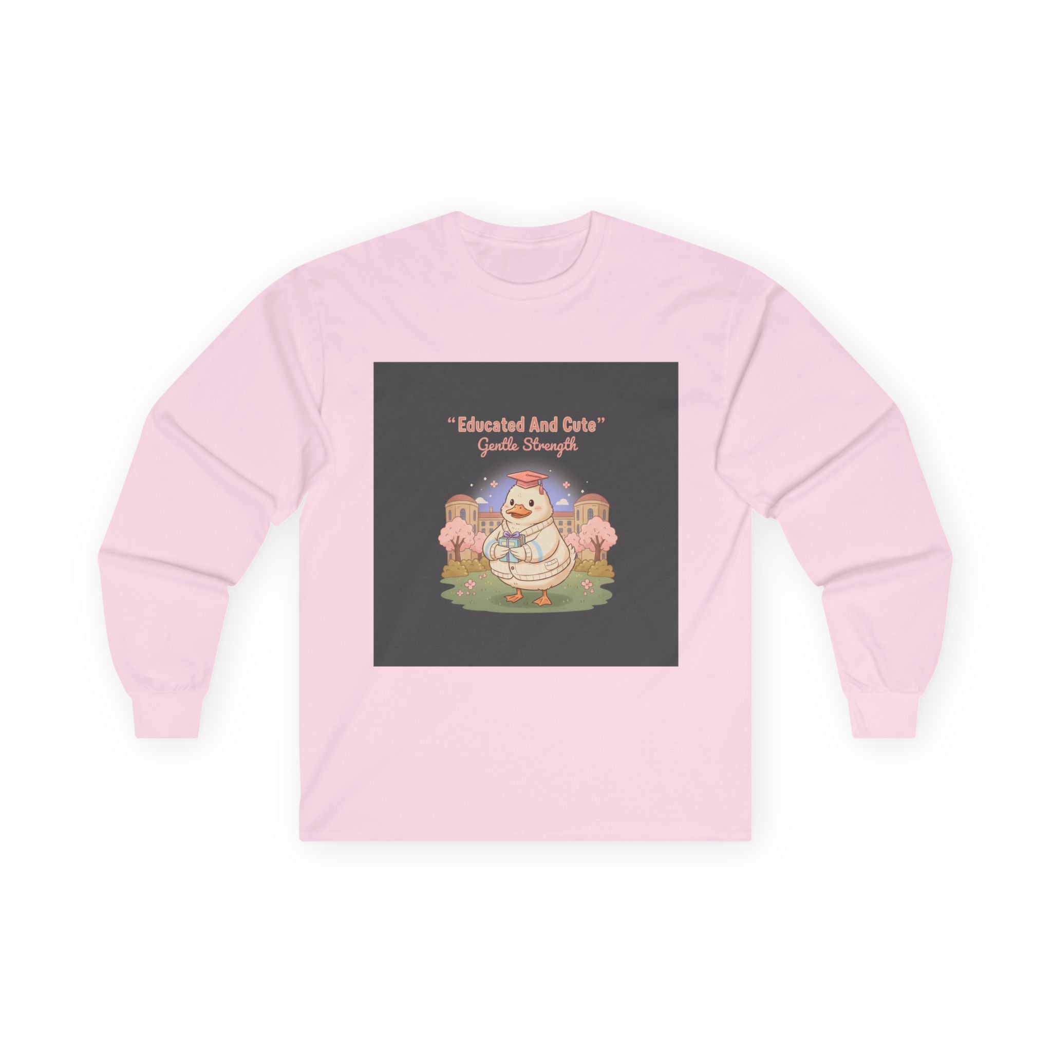 Duck In A Cardigan Long Sleeve Tee – Educated and Cute Gentle Strength