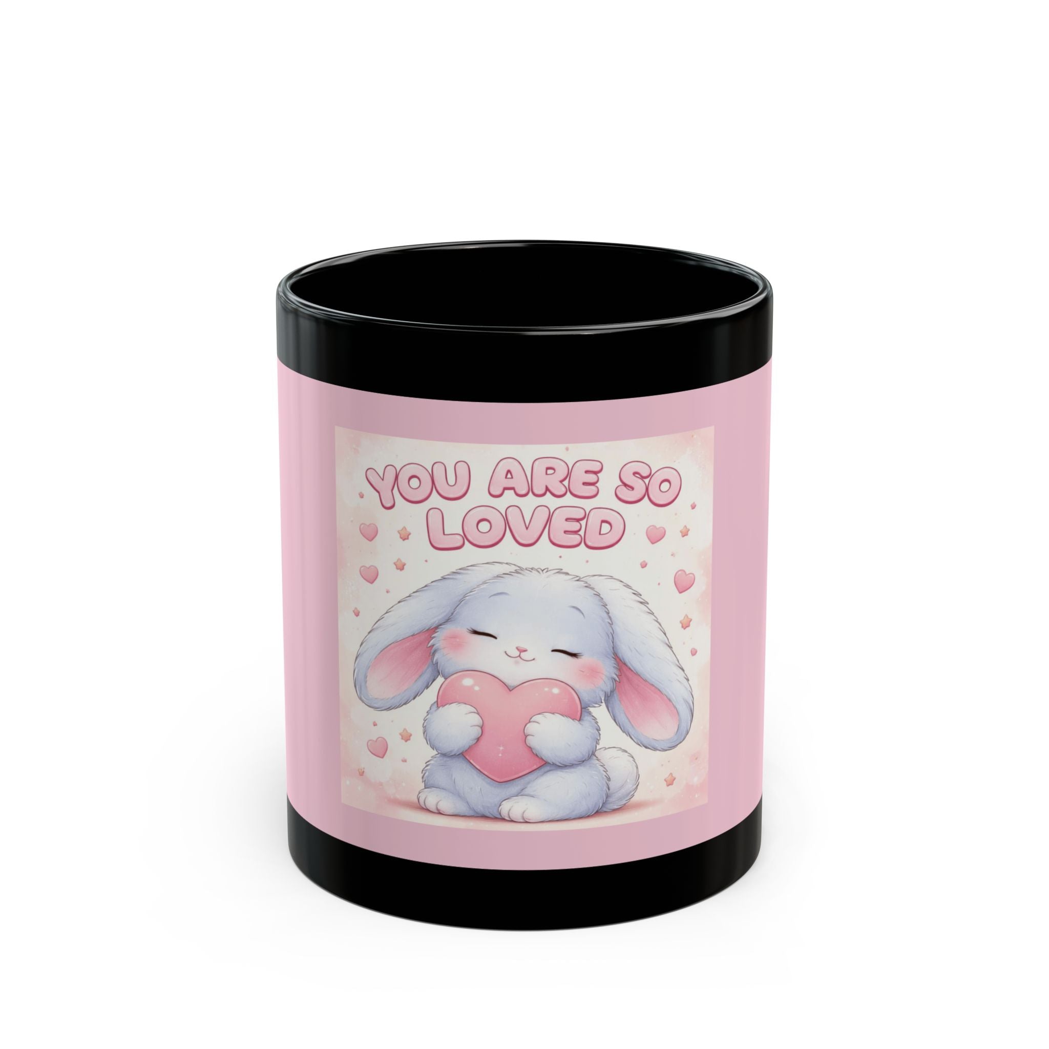 "YOU ARE SO LOVED" Black Cat Black Mug | College Girl Gift | Fashion | KayKay Classics