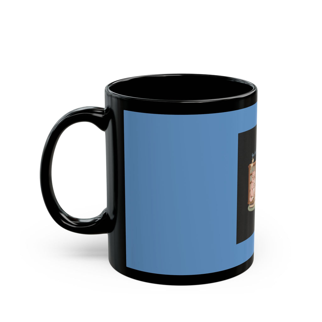 Cats With Glasses Black Mug 11oz – You Are Allowed to Grow Slowly