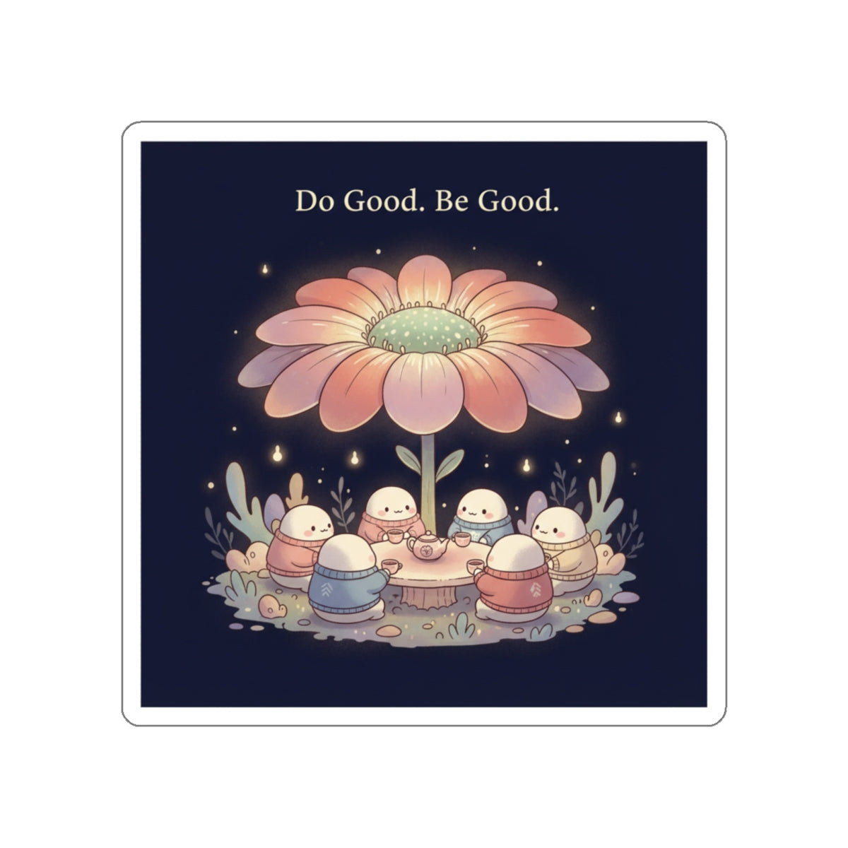 Tiny Chibi Creatures Die-Cut Sticker – Do Good Be Good