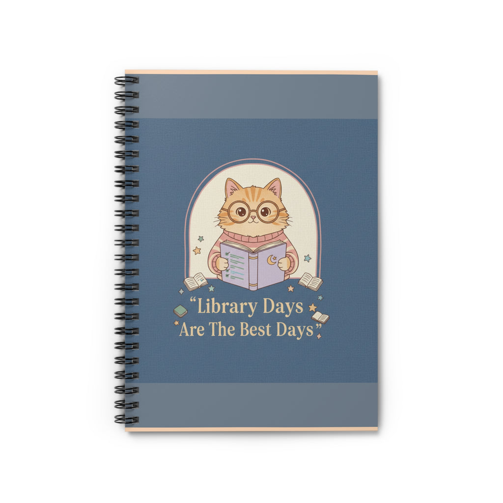 Cat Spiral Notebook – Library Days Are the Best Days