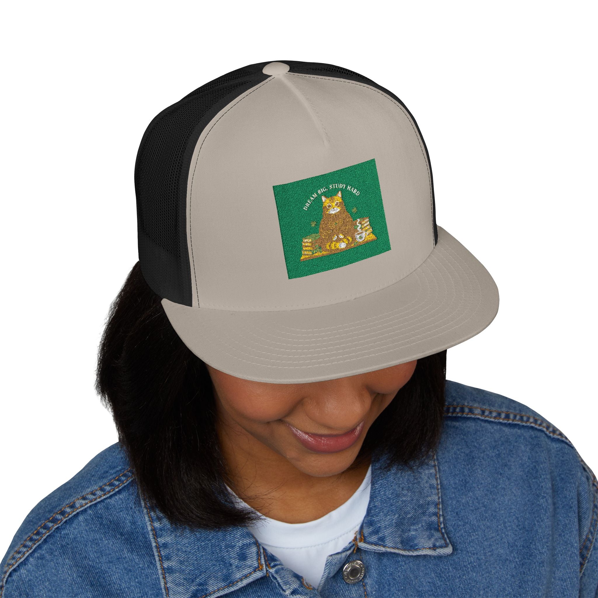 Dream Big Study Hard Cozy bear Trucker Cap