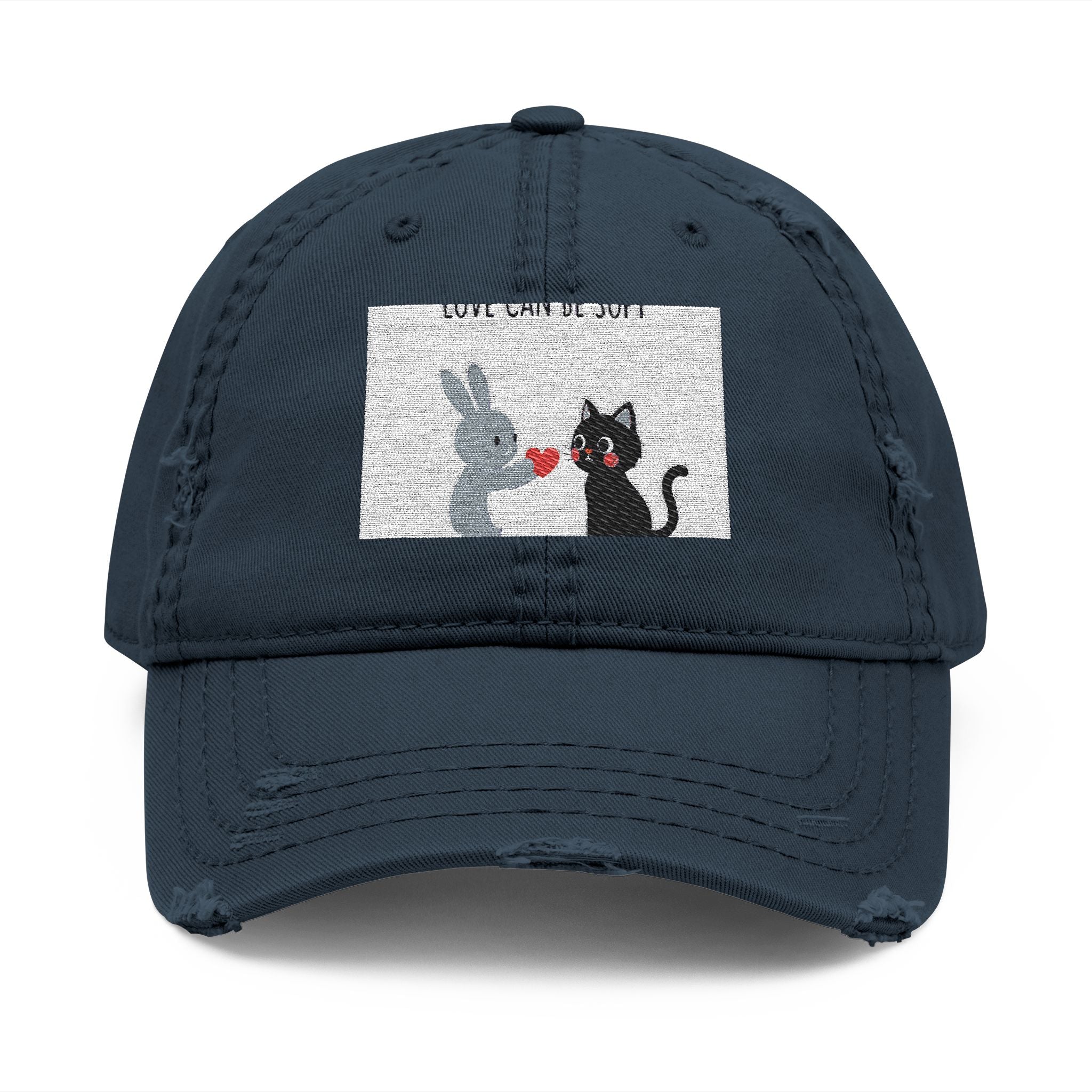 "LOVE CAN BE SOFT" Black Cat Dad Hat | College Girl Gift | Fashion | KayKay Classics