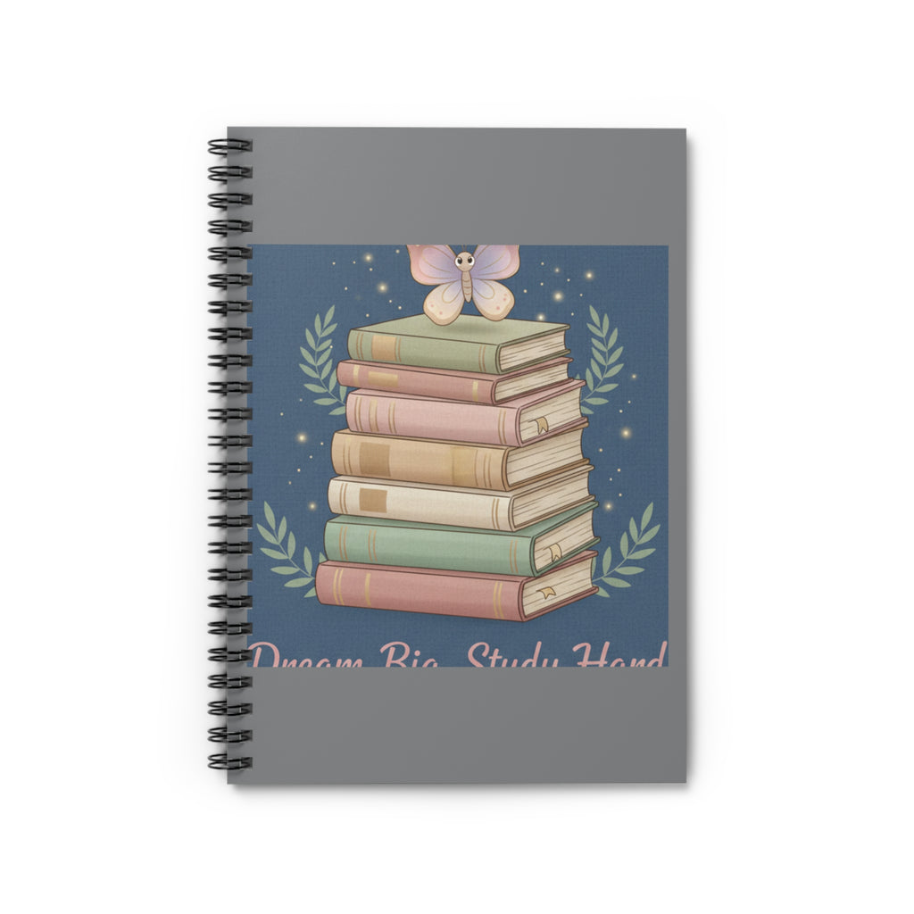 Butterfly Spiral Notebook – Dream Big Study Hard