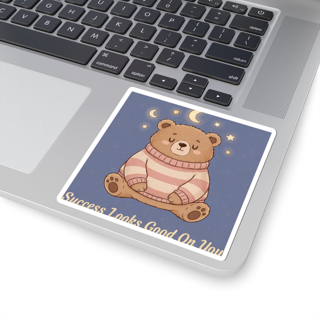 Bear Kiss-Cut Sticker – Success Looks Good on You