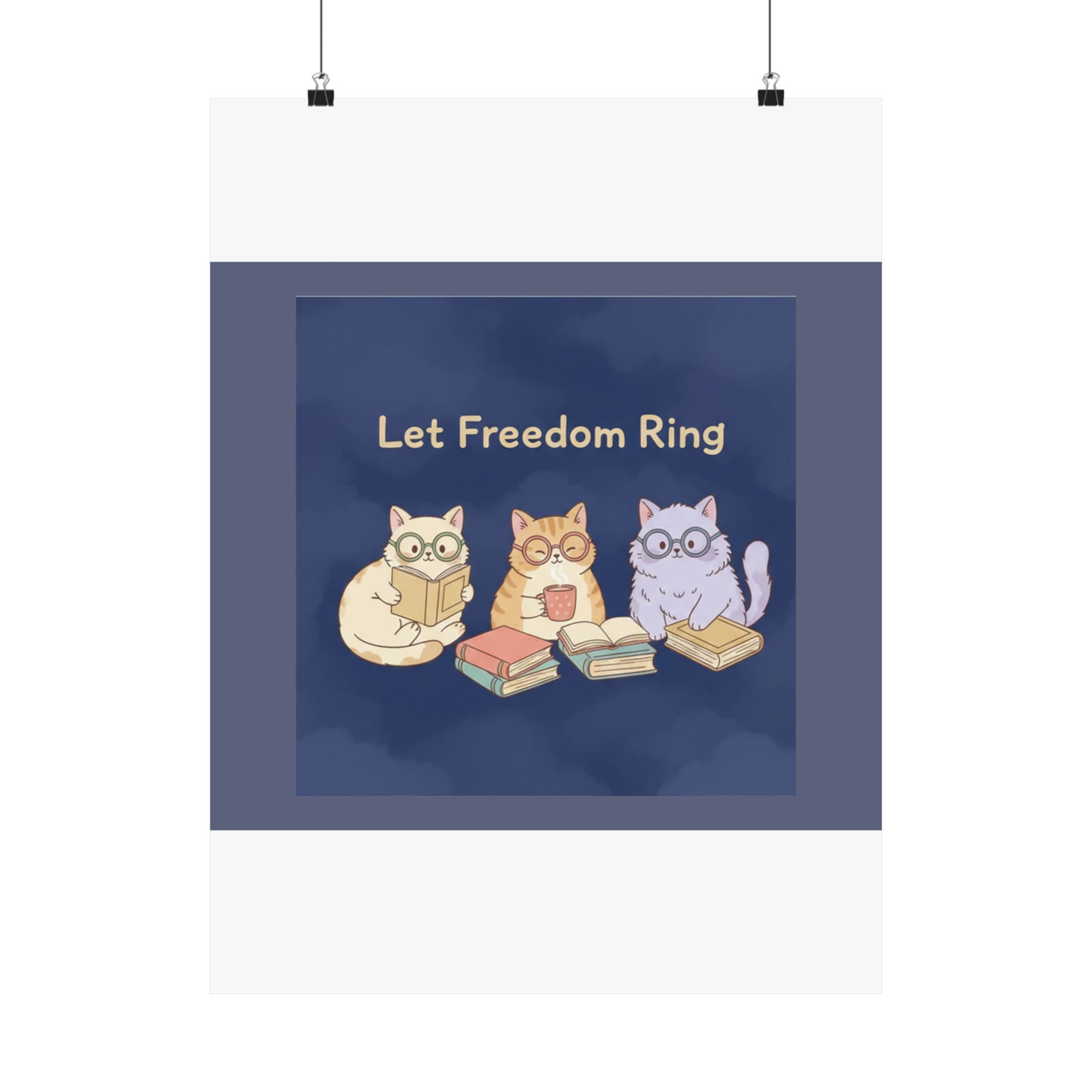 Cats With Glasses Poster – Let Freedom Ring