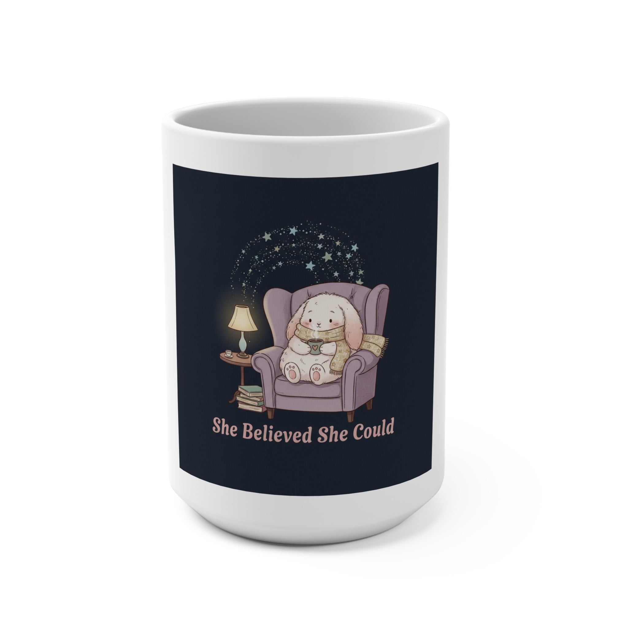 Bunny Mug 15oz – She Believed She Could