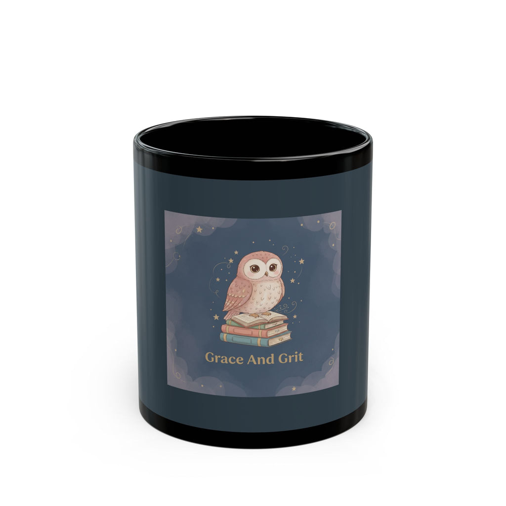 Owl Black Mug 11oz – Grace and Grit