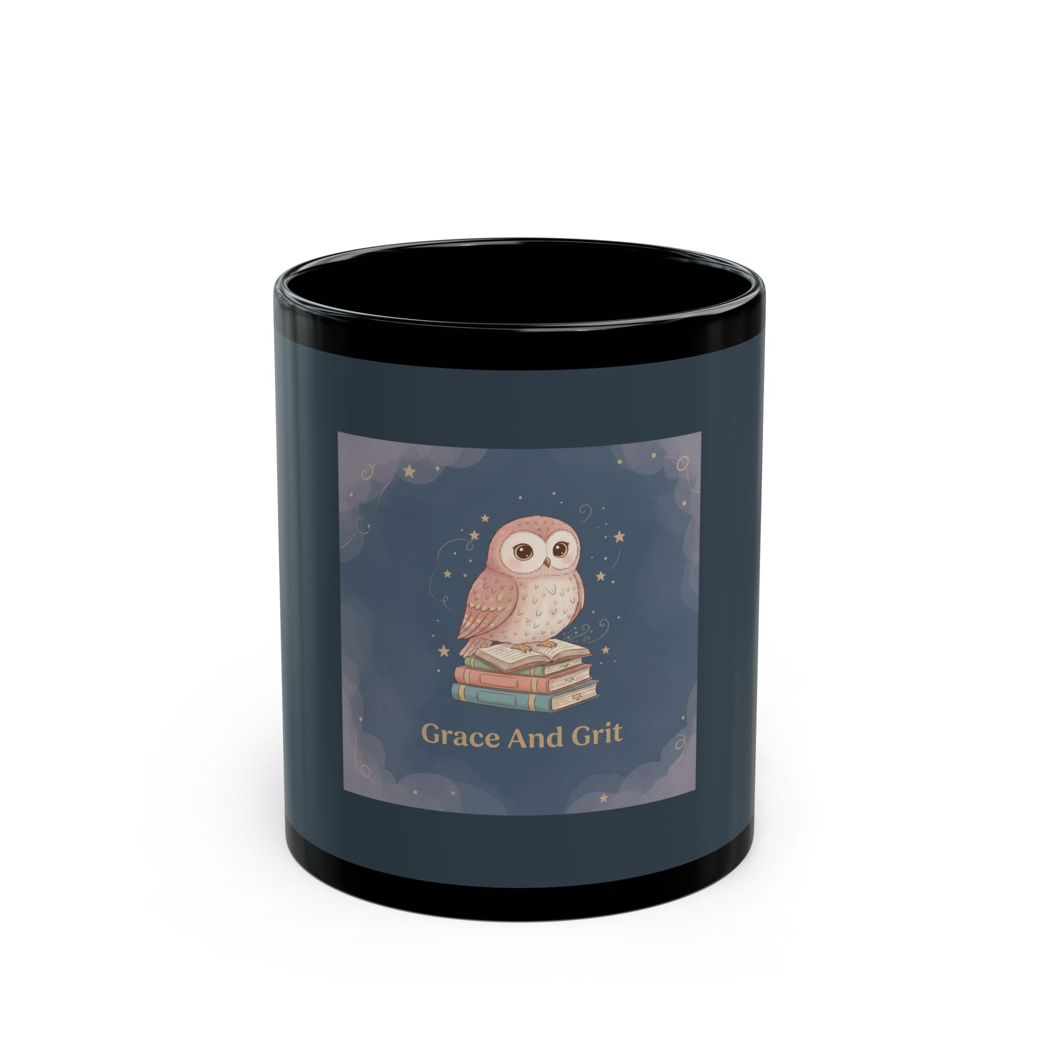 Owl Black Mug 11oz – Grace and Grit