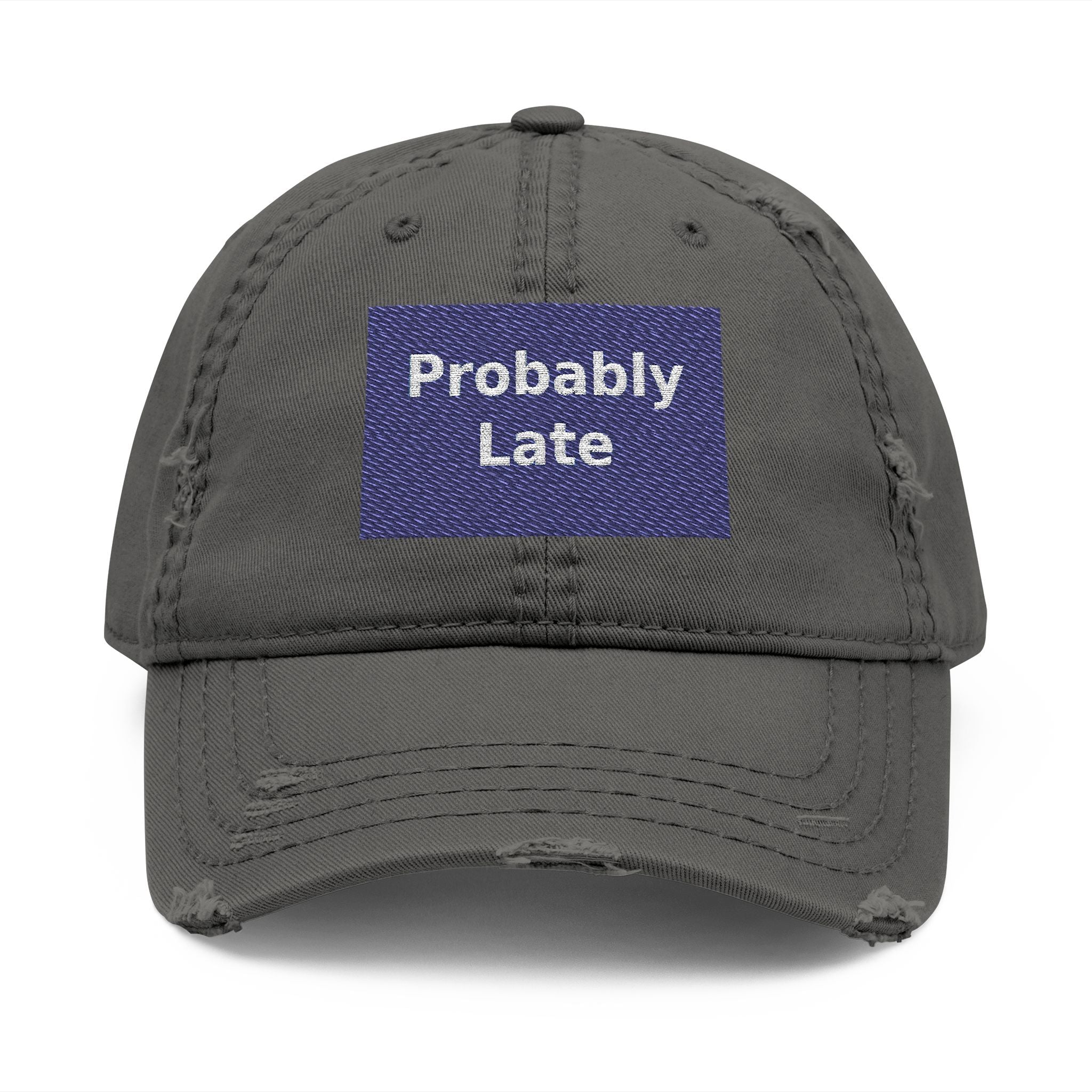 "Probably Late" Black Cat Dad Hat | College Girl Gift | Fashion | KayKay Classics