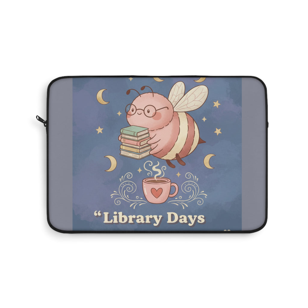 Bee Laptop Sleeve – Library Days Are the Best Days