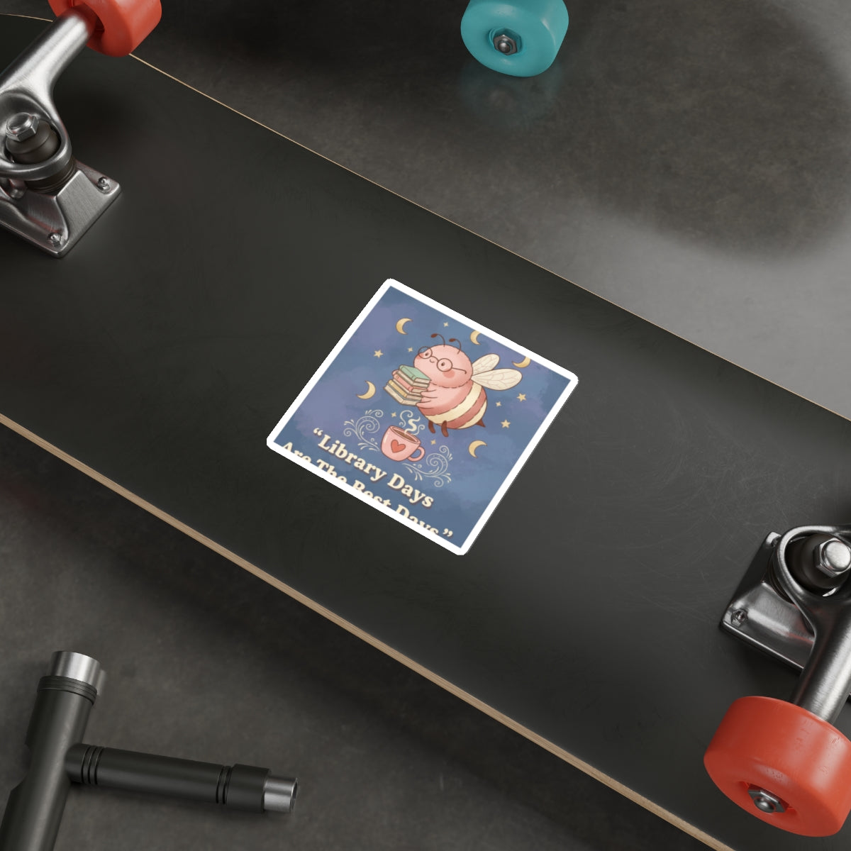 Bee Die-Cut Sticker – Library Days Are the Best Days