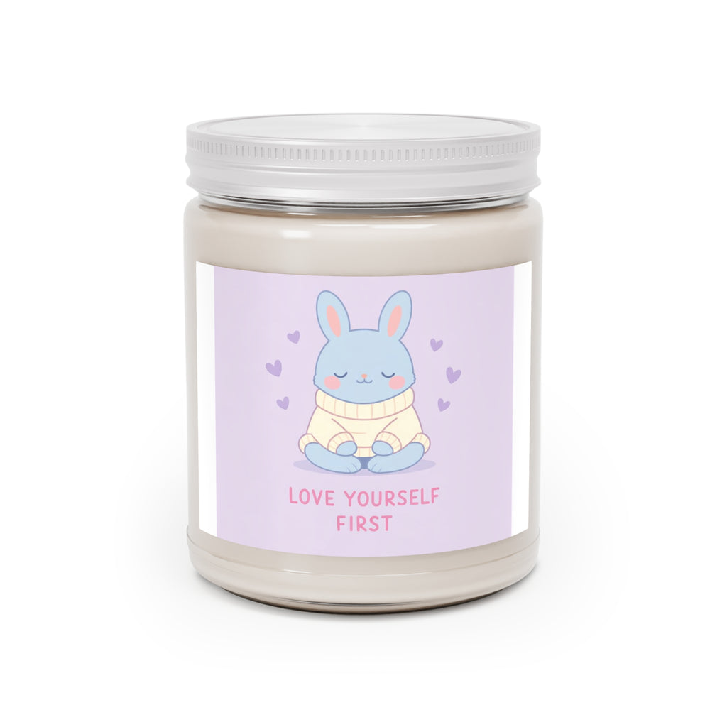 "LOVE YOURSELF FIRST" Black Cat Scented Soy Candle | College Girl Gift | Fashion | KayKay Classics