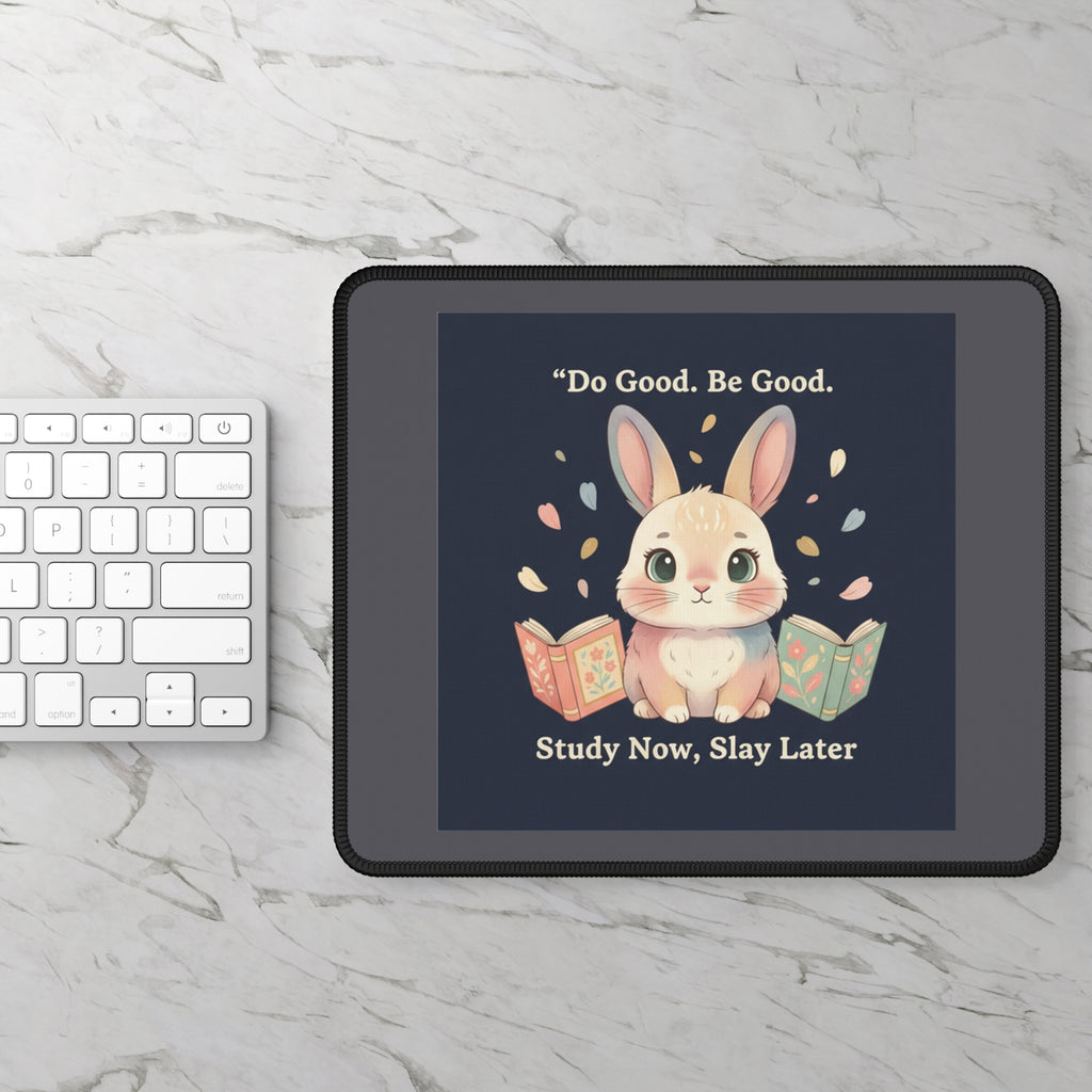 Bunny Mouse Pad – Do Good Be Good Study Now Slay Later