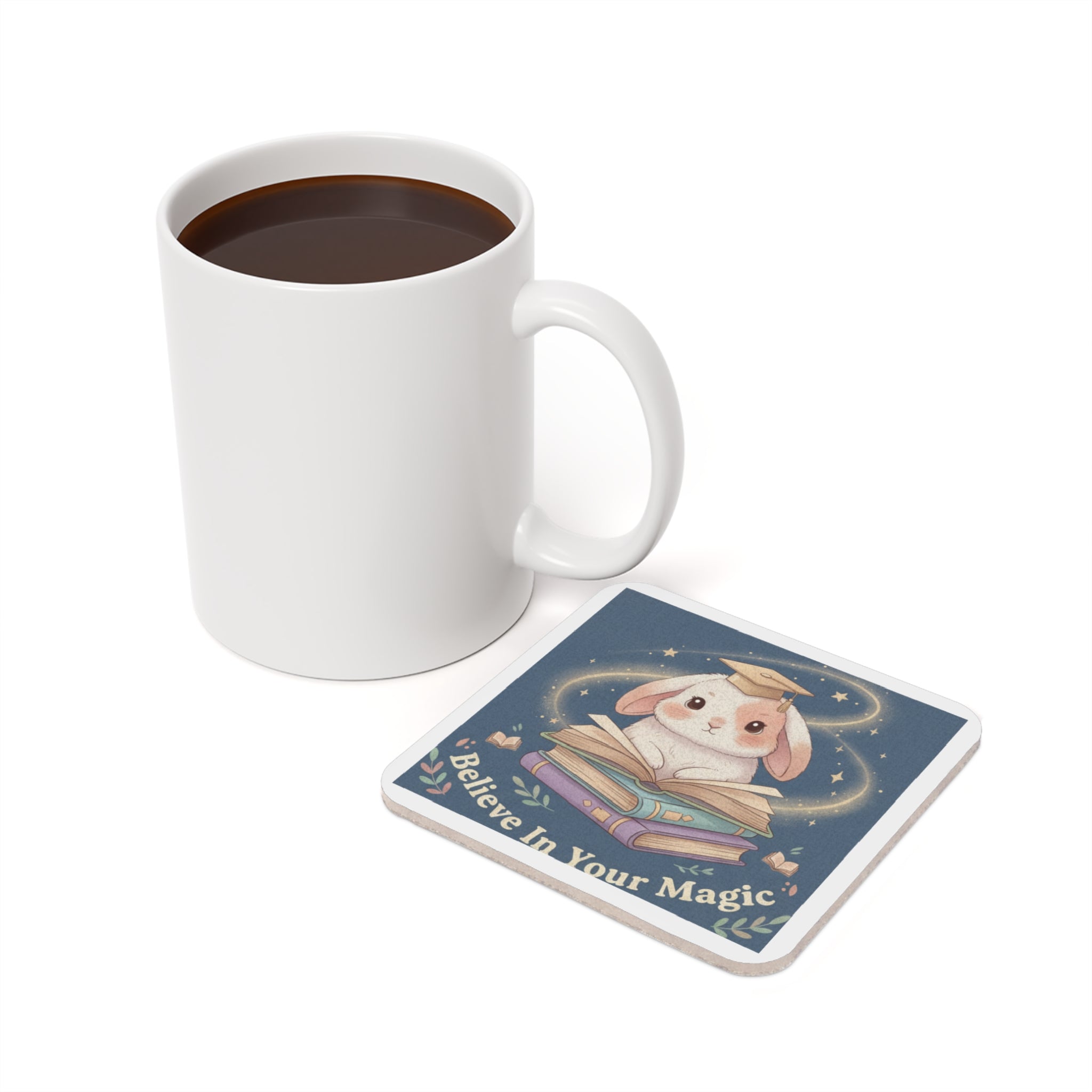 Bunny Cork Coaster – Believe in Your Magic