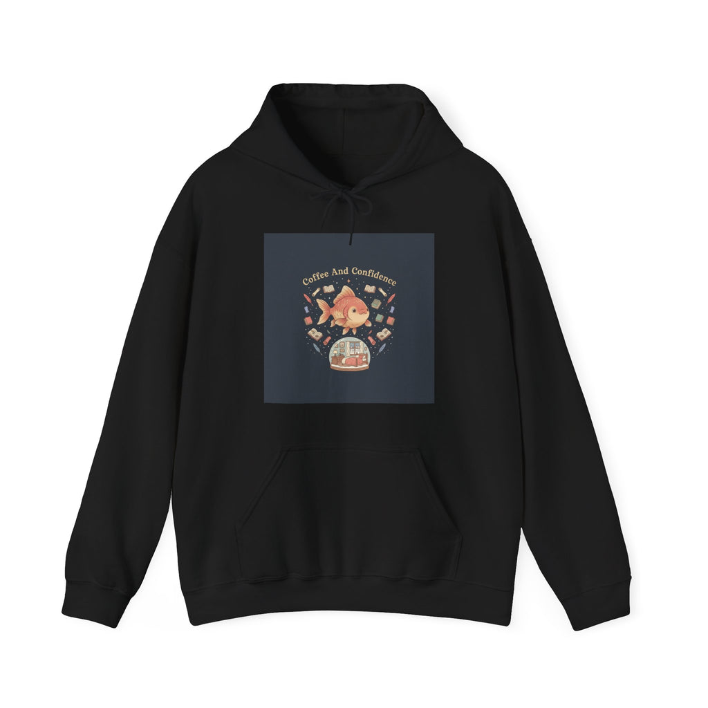 Coffee And Confidence Goldfish Hoodie