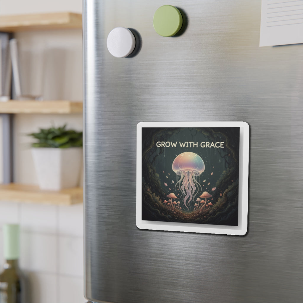 Kawaii Jellyfish Die-Cut Magnet – Grow With Grace