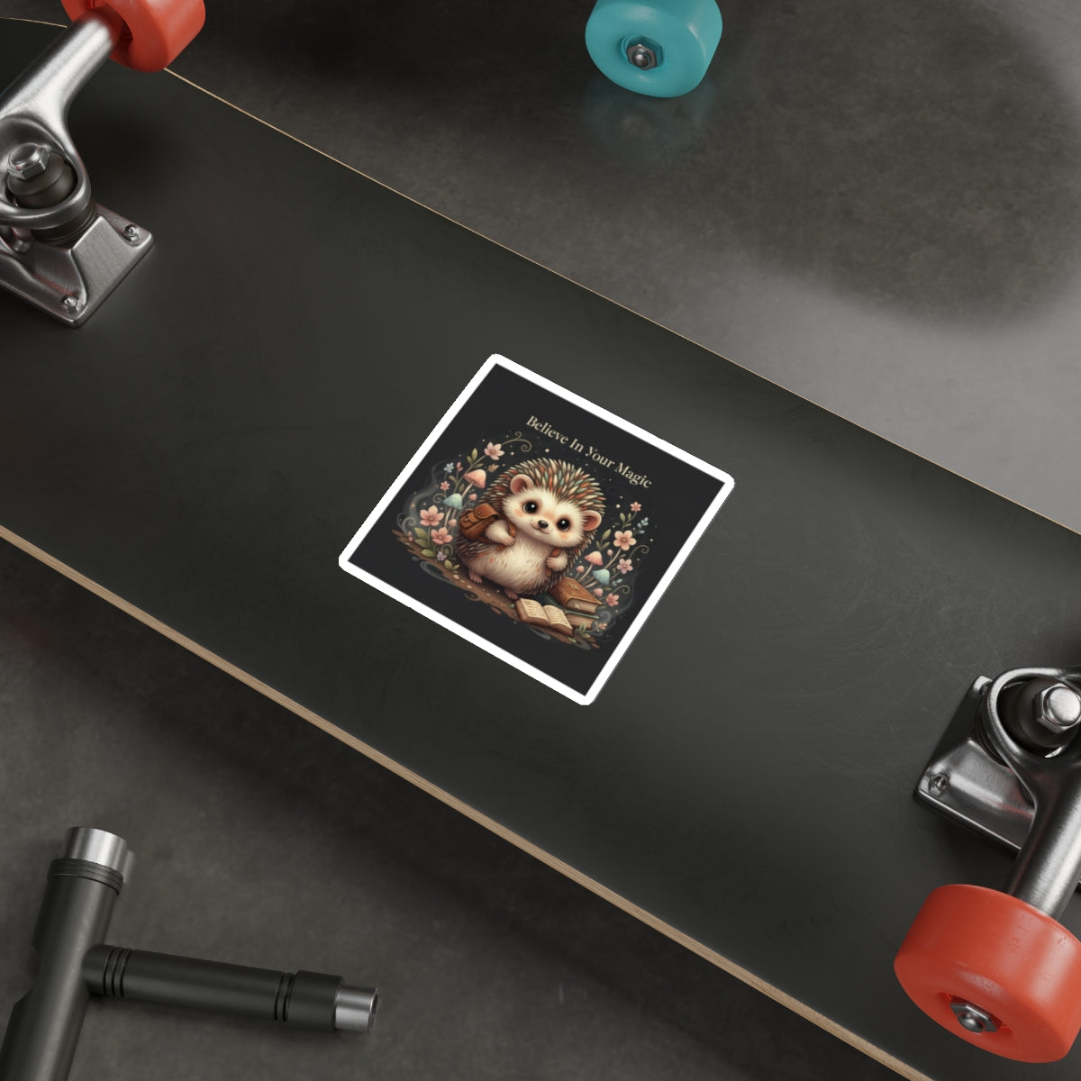 Hedgehog Die-Cut Sticker – Believe in Your Magic